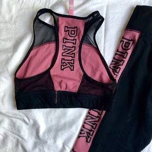 PINK sports bra and leggings set